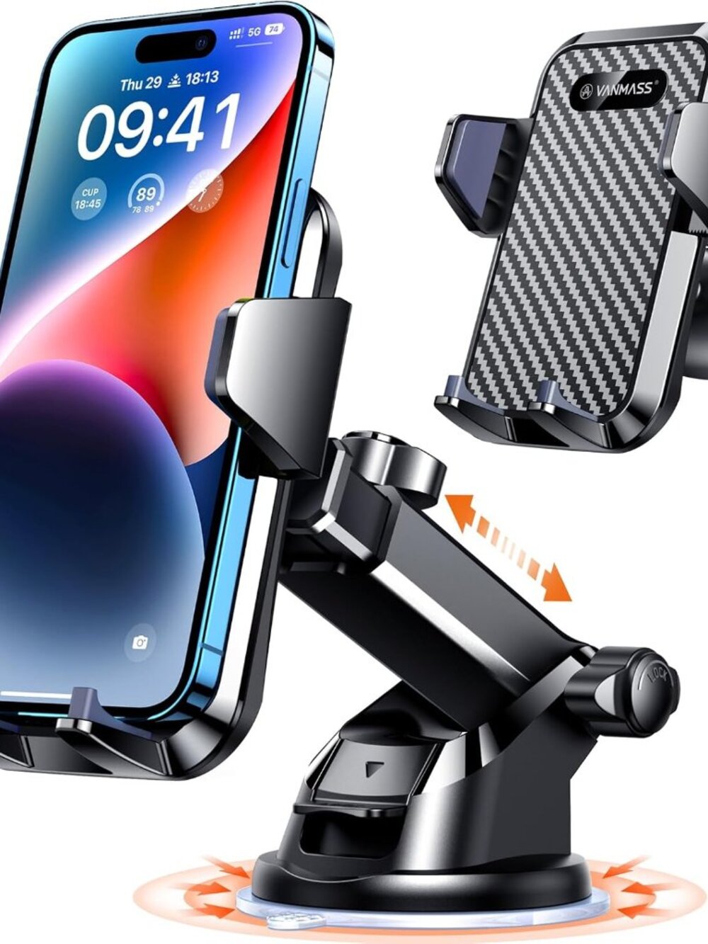 85+LBS Strongest Suction & Military-Grade Ultimate Car Phone Mount【Patent Safety